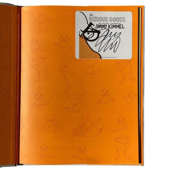 Jimmy Kimmel The Serious Goose First Edition Signed  Autographed Book Hardcover - Picture 2 of 3